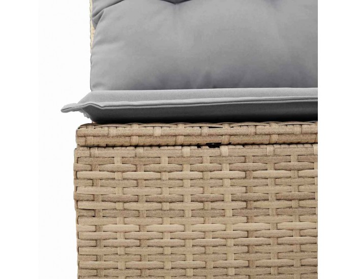 Комплект градински дивани Sonata H от 10 части с възглавници Бежов полиратан