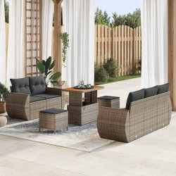 Sonata H Градински Софа Комплект с възглавница 8 pcs Сив 90 x 55 x 71 cm - Градински Дивани и Пейки