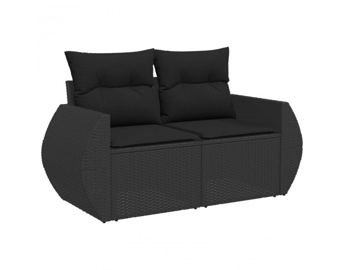 Sonata H Градински Софа Комплект 9 pcs Черно 90 x 55 x 71 cm