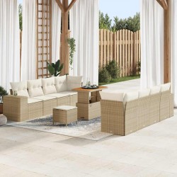 Sonata H Градински Софа Комплект 11 pcs Бежов и кремав 90 x 55 x 71 cm - Градински Дивани и Пейки