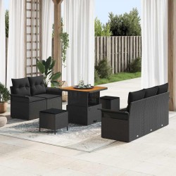 Sonata H Градински Софа Комплект 8 pcs Черно 80 x 80 x 71 cm - Градински Дивани и Пейки