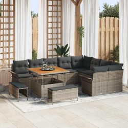 Sonata H Градински Софа Комплект 12 pcs Сив 100 x 100 x 71 cm - Градински Дивани и Пейки