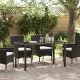 Sonata H Градинска маса Черно 140 x 80 x 73 см Масивна тикова дървесина