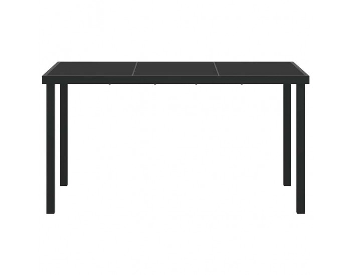 Sonata H Градинска маса Черно 140 x 80 x 73 см Масивна тикова дървесина