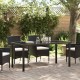 Sonata H Градинска маса Черно 160 x 80 x 73 см Масивна тикова дървесина