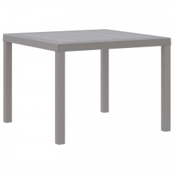 Sonata H Градинска маса Светлосиво 100 x 100 x 73 см полиратан - Градина