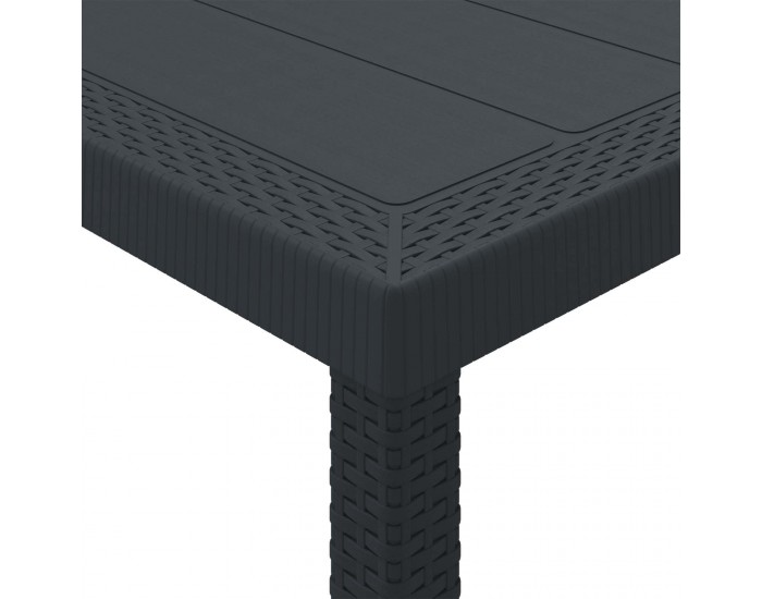Sonata H Градинска маса Антрацит 250 x 100 x 73 см полиратан