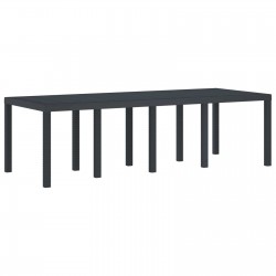 Sonata H Градинска маса Антрацит 250 x 100 x 73 см полиратан - Градински маси