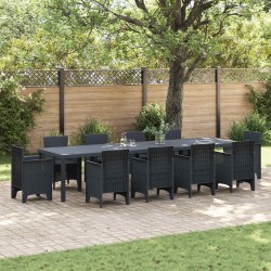 Sonata H Градинска маса Антрацит 350 x 100 x 73 см полиратан - Градински маси