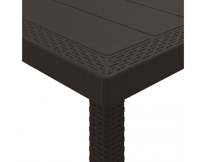 Sonata H Градинска маса Кафяво 350 x 100 x 73 см полиратан