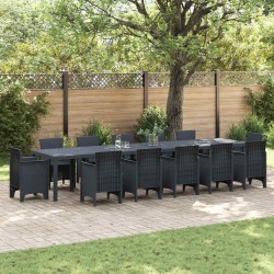 Sonata H Градинска маса Антрацит 400 x 100 x 73 см полиратан - Градински маси