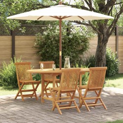 Sonata H Комплект за хранене в градината 5 pcs Кафяво 160 x 80 x 75 cm - Градински маси