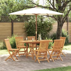 Sonata H Комплект за хранене в градината 7 pcs Кафяво 160 x 80 x 75 cm - Градински маси