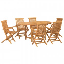 Sonata H Комплект за хранене в градината 7 pcs Кафяво 160 x 80 x 75 cm - Градински маси