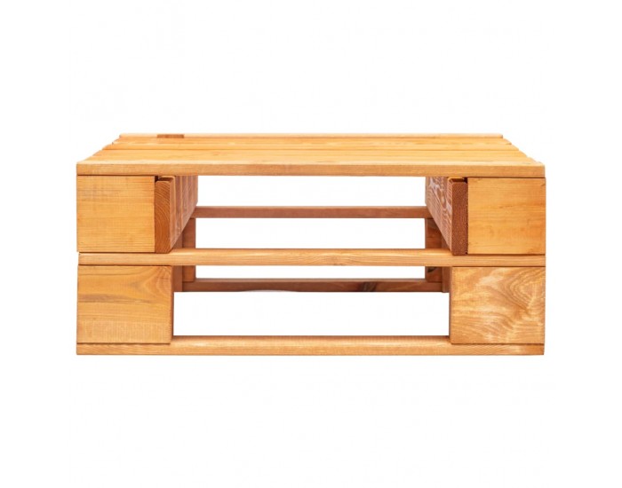 Sonata Градинска табуретка от палети, FSC дърво, меденокафява -