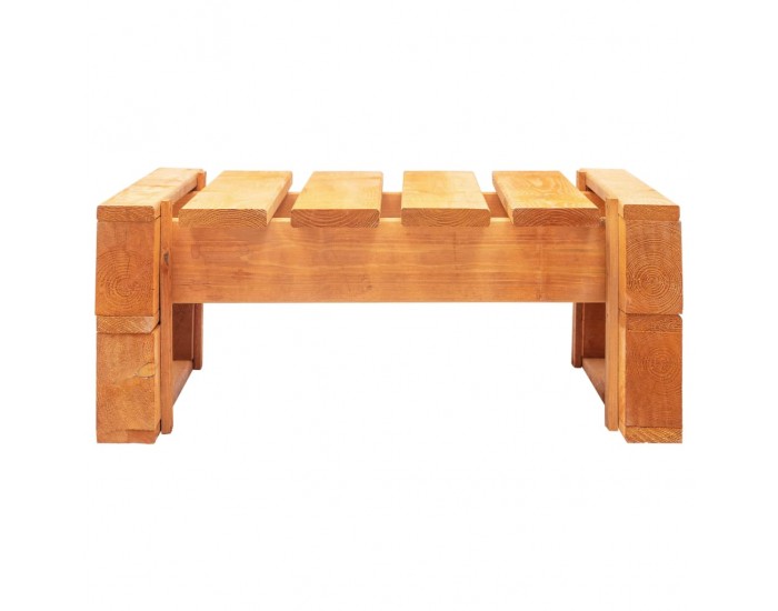 Sonata Градинска табуретка от палети, FSC дърво, меденокафява -