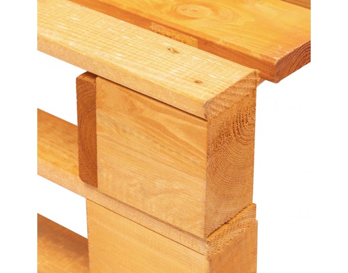 Sonata Градинска табуретка от палети, FSC дърво, меденокафява -