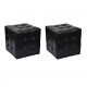 Табуретки-куб, черни – 2 бр. -