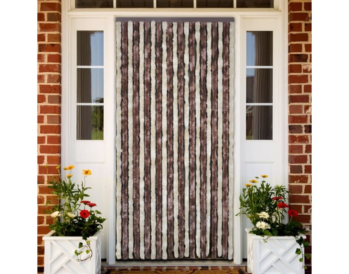 Sonata Завеса против насекоми бежово и светлокафяво 100х220 см шенил -