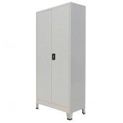 Sonata Офис шкаф с 2 врати, стомана, 90x40x180 cм, сив - Мебели от метал