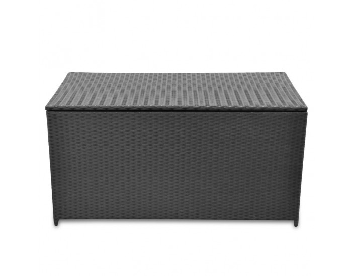 Sonata Градинска кутия за съхранение, черна, 120x50x60 см, полиратан -