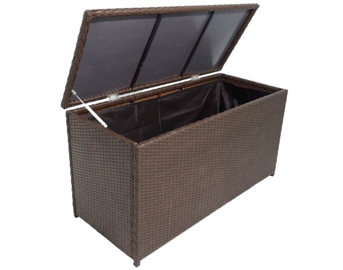 Sonata Градинска кутия за съхранение, кафява, 120x50x60 см, полиратан -