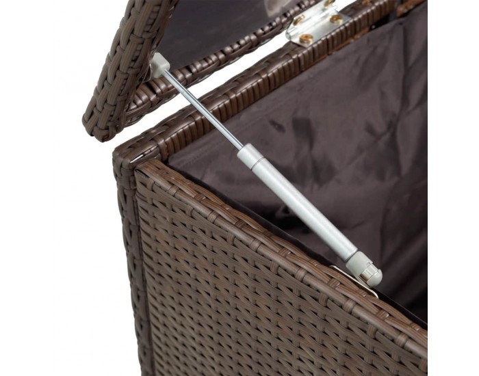 Sonata Градинска кутия за съхранение, кафява, 120x50x60 см, полиратан -