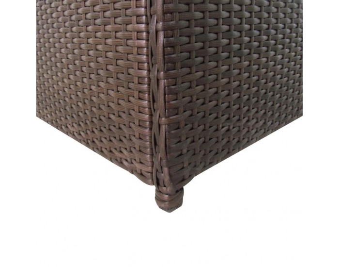 Sonata Градинска кутия за съхранение, кафява, 120x50x60 см, полиратан -