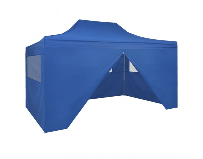 Sonata Сгъваема шатра с 4 странични стени, 3х4,5 м, синя -