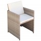 Sonata Градински столове с възглавници, 2 бр, полиратан, бежови -