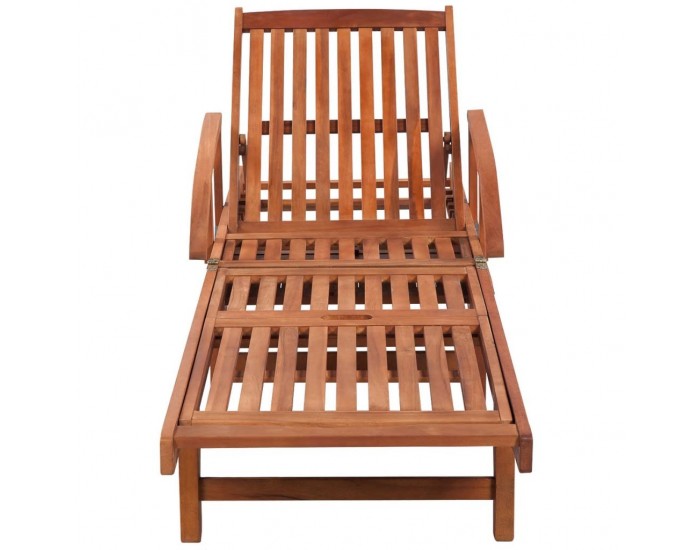 Sonata Шезлонг с възглавница, акациево дърво масив -