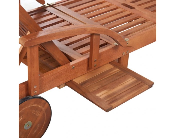 Sonata Шезлонг с възглавница, акациево дърво масив -