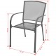 Sonata Стифиращи градински столове, 2 бр, стомана, сиви -