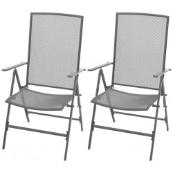 Sonata Градински регулируеми столове, 2 бр, стоманена мрежа - Градински столове