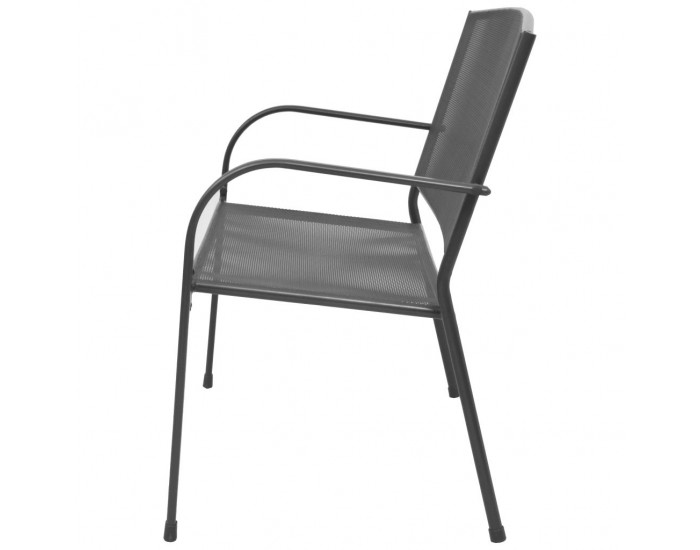 Sonata Градинска пейка, 108 см, стомана и мрежа, антрацит -