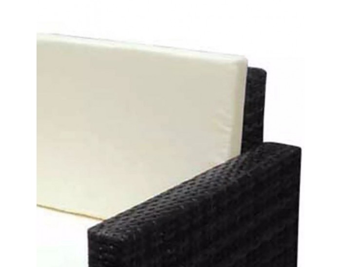 Sonata Градински комплект с възглавници, 2 части, черен полиратан -