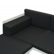 Sonata Градински комплект от 5 части, textilene, алуминий, черен -