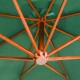 Sonata Висящ чадър за слънце, 350 см, дървен прът, зелен -