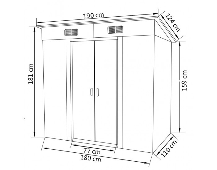 Sonata Градински навес, сив метал - Sonata Градински навес, сив метал -