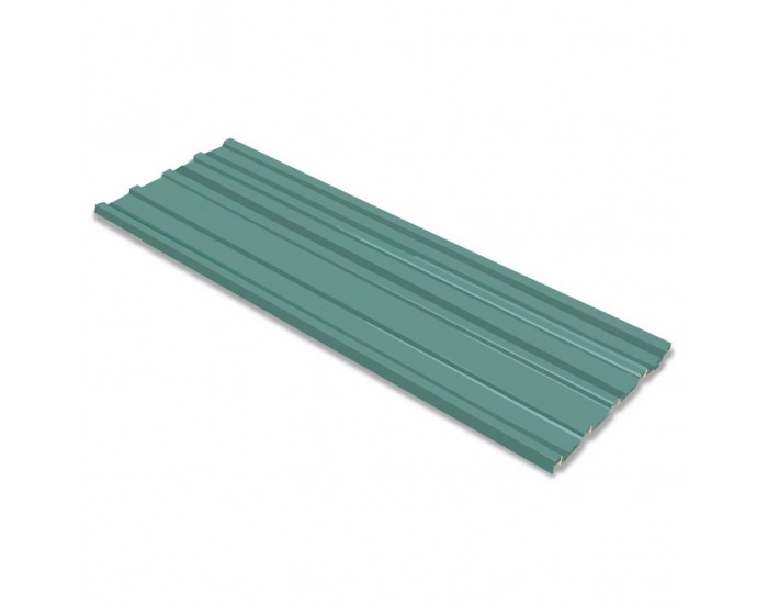 Sonata Покривни панели, 12 бр, поцинкована стомана, зелени - Sonata Покривни панели, 12 бр, поцинкована стомана, зелени -
