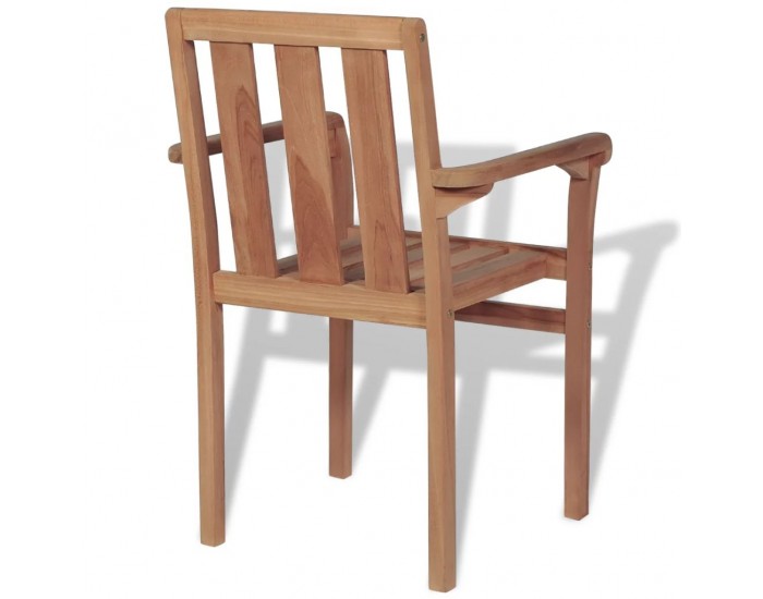 Sonata Стифиращи градински столове, 2 бр, тиково дърво масив -