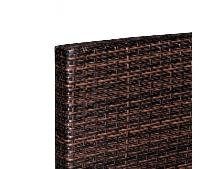 Sonata Градински комплект с възглавници, 10 части, кафяв полиратан -