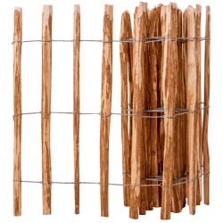 Sonata Дървена ограда с колчета, лешниково дърво, 90x500 см - Огради