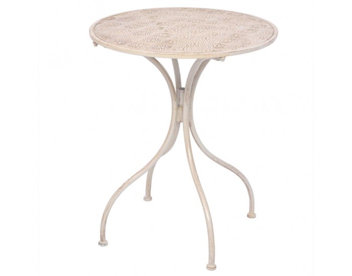 Sonata Градински бистро комплект, 3 части, стомана, бял -