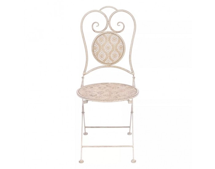 Sonata Градински бистро комплект, 3 части, стомана, бял -