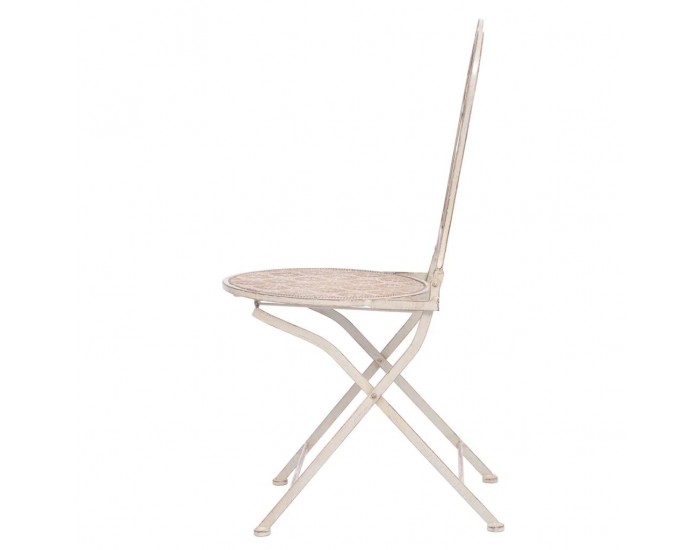 Sonata Градински бистро комплект, 3 части, стомана, бял -