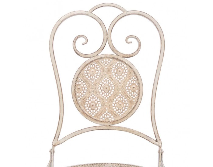 Sonata Градински бистро комплект, 3 части, стомана, бял -