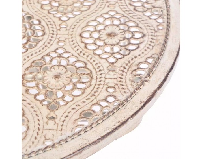 Sonata Градински бистро комплект, 3 части, стомана, бял -