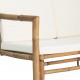 Sonata 2-местен градински диван с възглавници, бамбук -