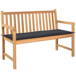 Sonata Възглавница за градинска пейка, антрацит, 120x50х3 см - Мека мебел